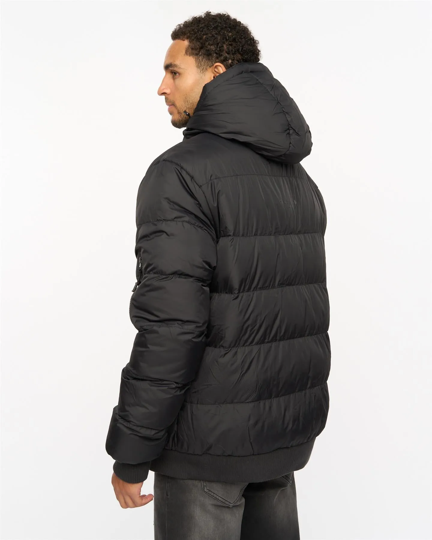 Mens Thinker Puffer Bomber Jacket Black sold by Brand Corner product image thumbnail 5