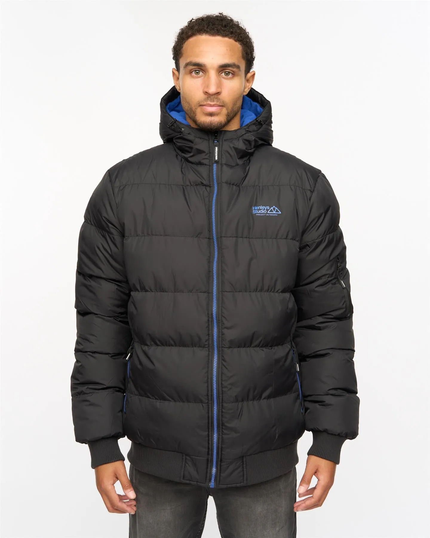 Mens Thinker Puffer Bomber Jacket Black sold by Brand Corner