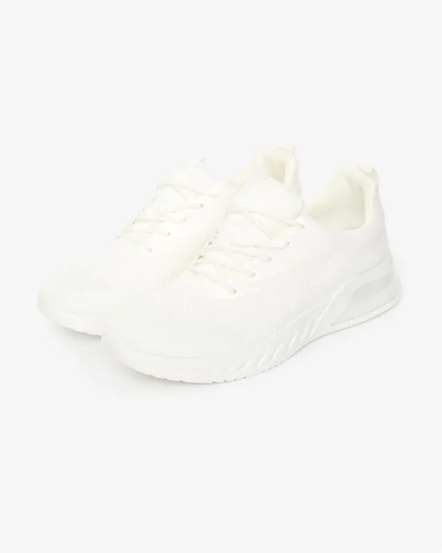 Mens Earsdon Flyknit Trainers White sold by Brand Corner