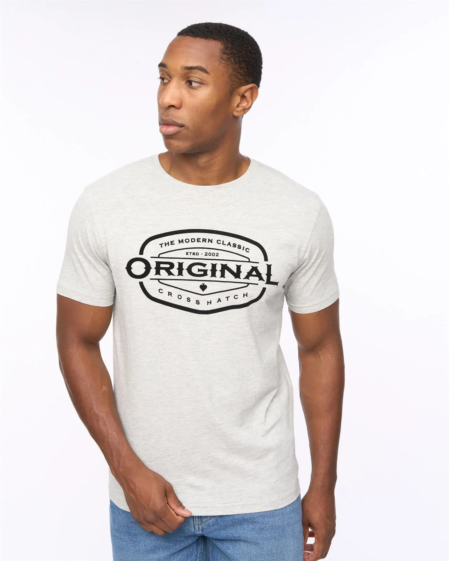 Mens Traptons T-Shirt Grey Marl sold by Brand Corner