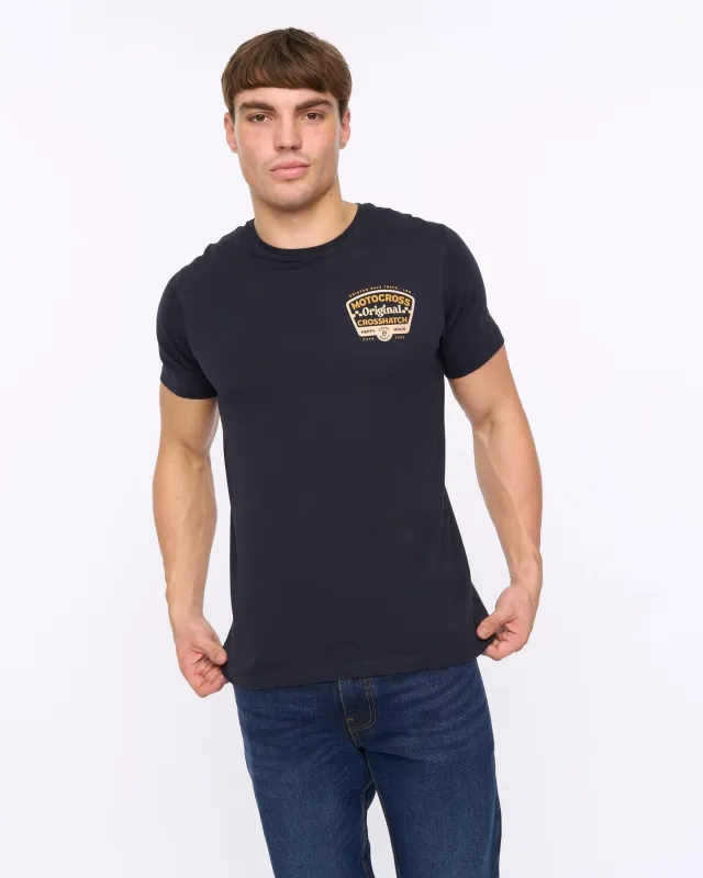 Mens Motocross T-Shirt Navy sold by Brand Corner