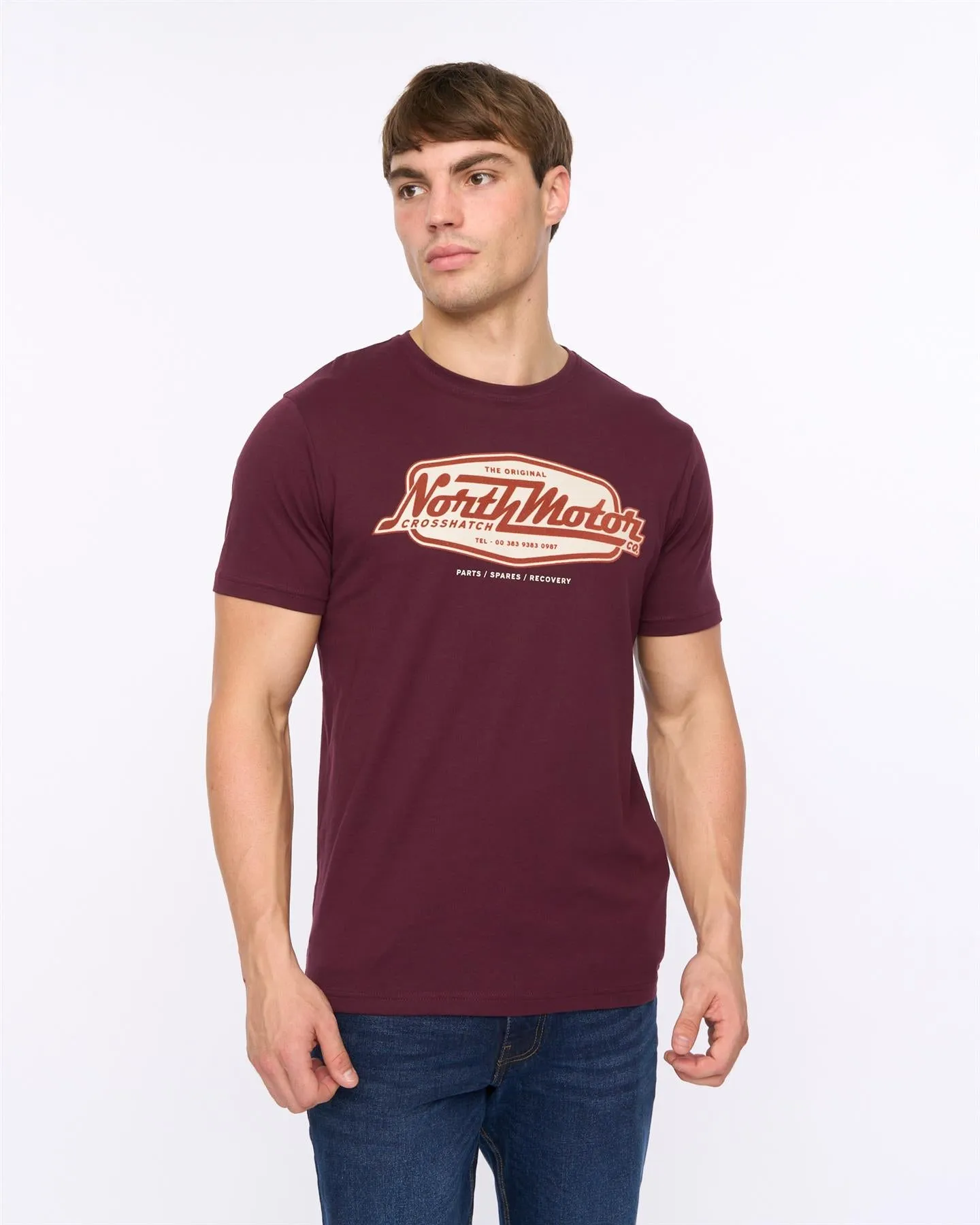 Mens Hellmere T-Shirt Raisin sold by Brand Corner product image thumbnail 2