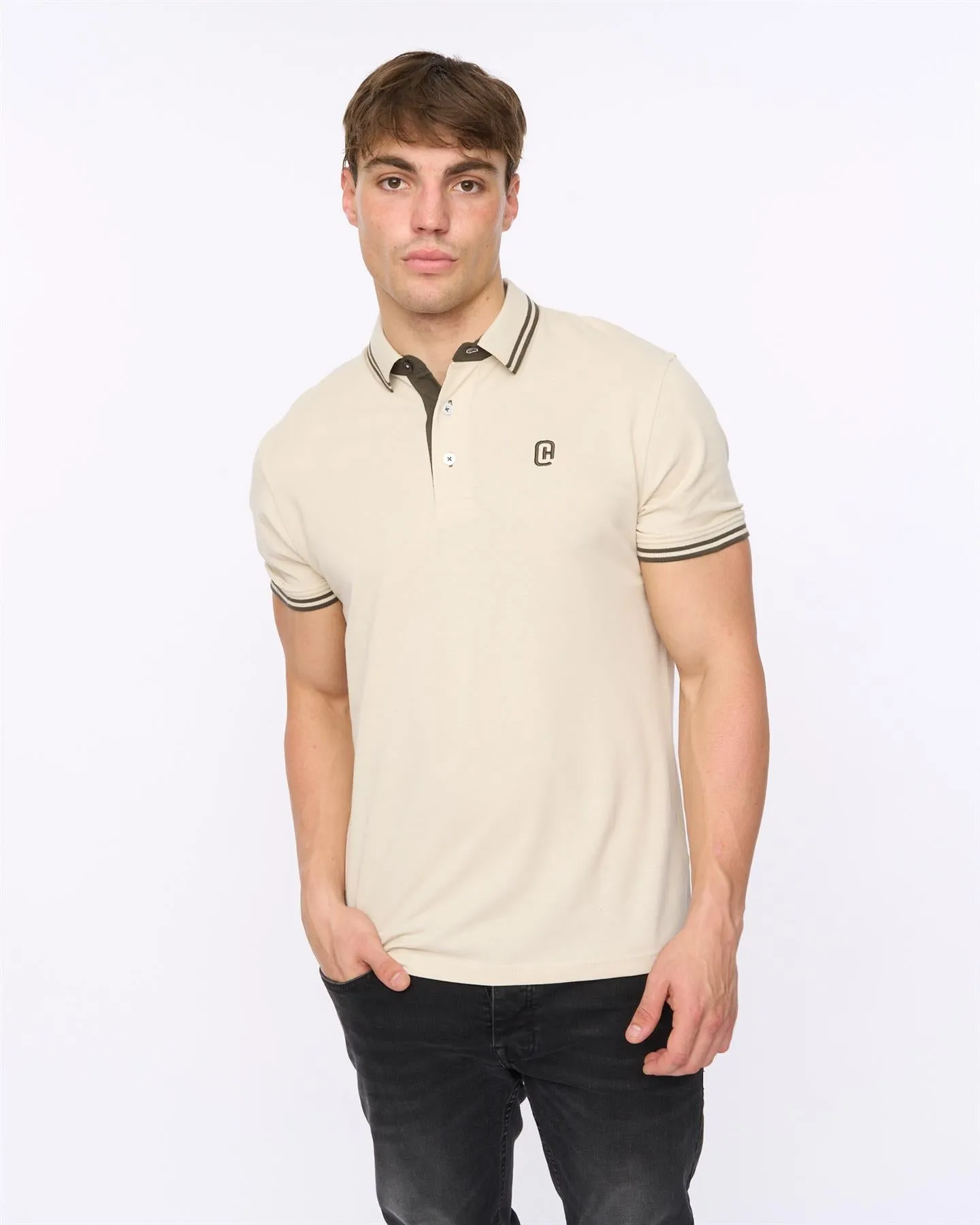 Mens Mackerby Polo Off White sold by Brand Corner
