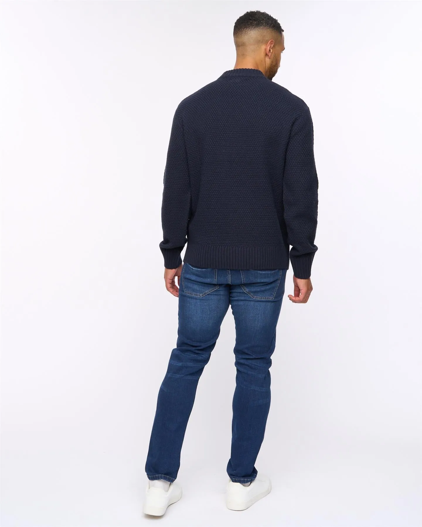 Brocksten Cable Knit Jumper Navy sold by Brand Corner product image thumbnail 4