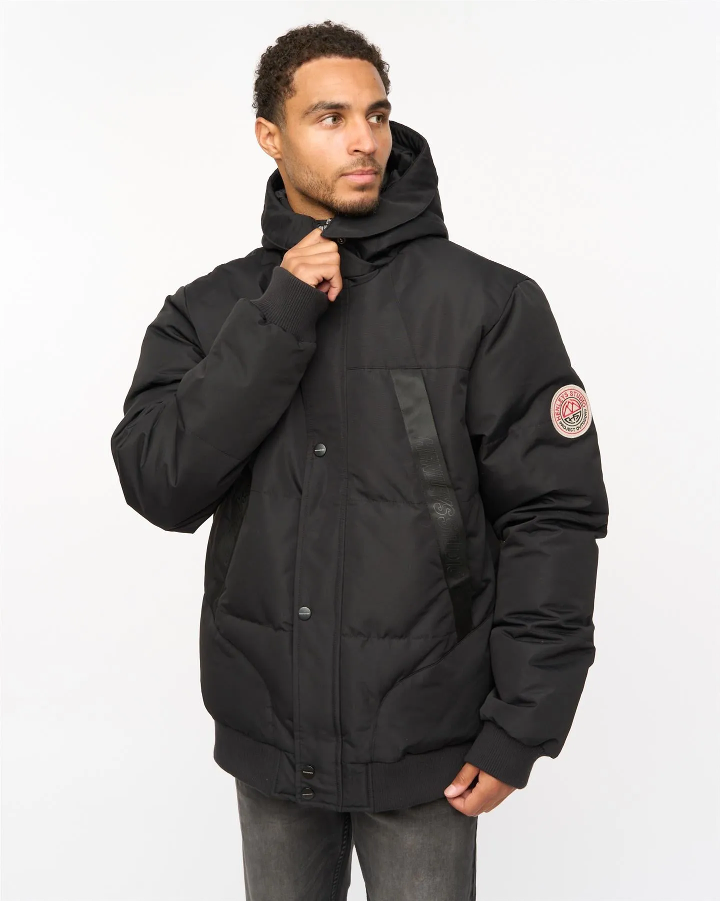 Mens Traction Bomber Jacket Black sold by Brand Corner product image thumbnail 2