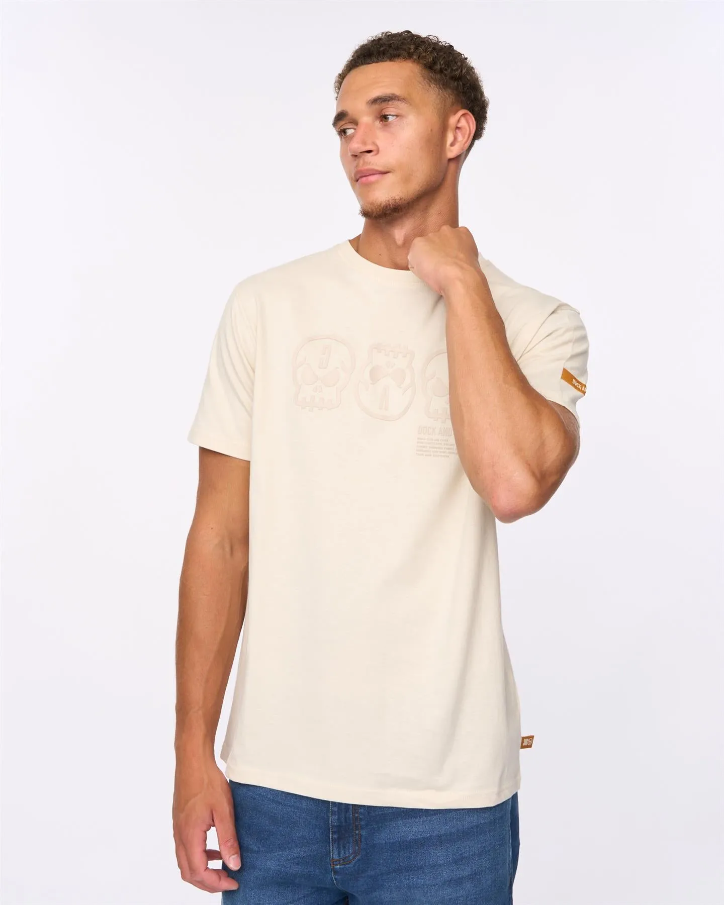 Mens Deltamans T-Shirt Light Stone sold by Brand Corner product image thumbnail 4
