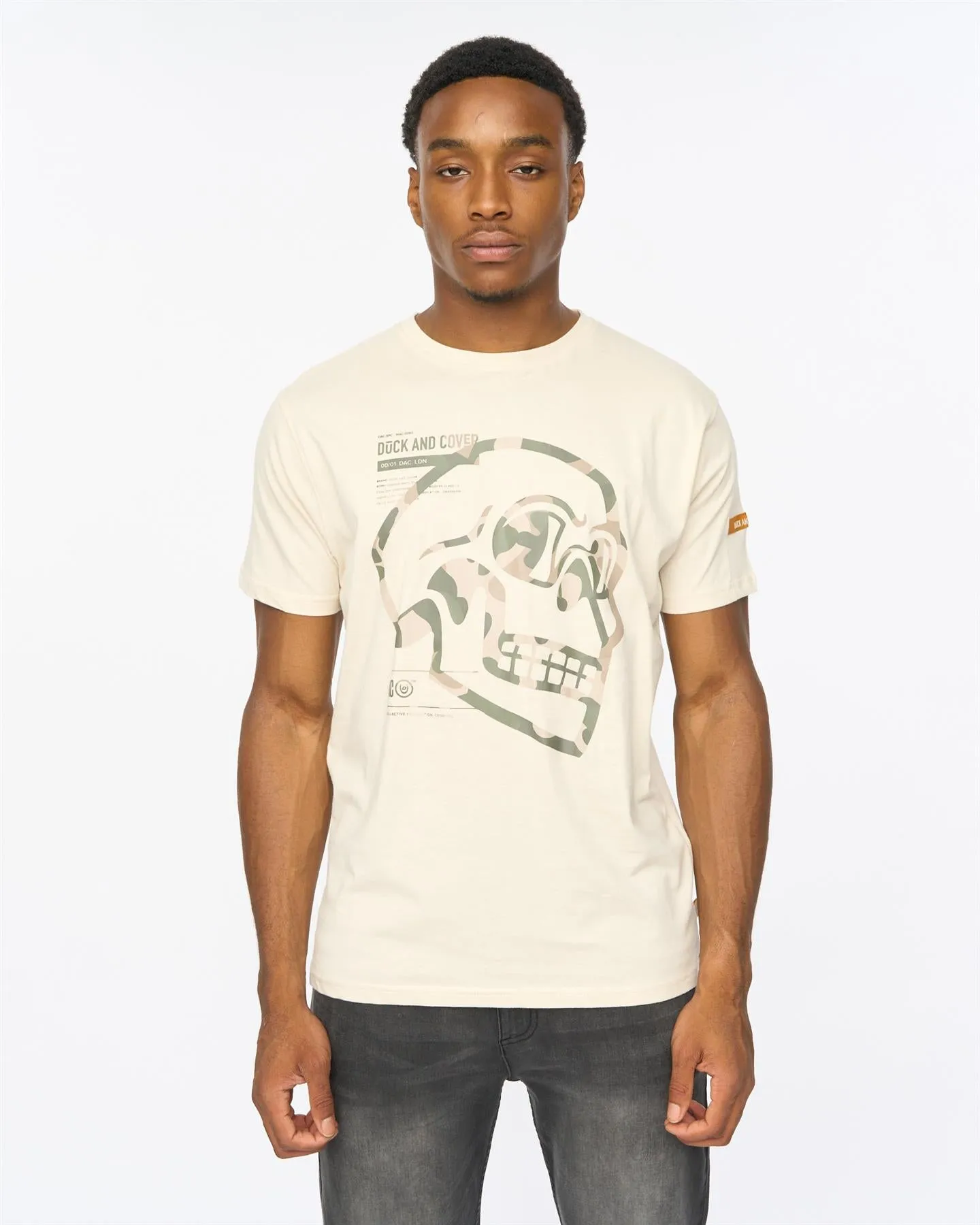 Mens Skullmatic T-Shirt Off White sold by Brand Corner