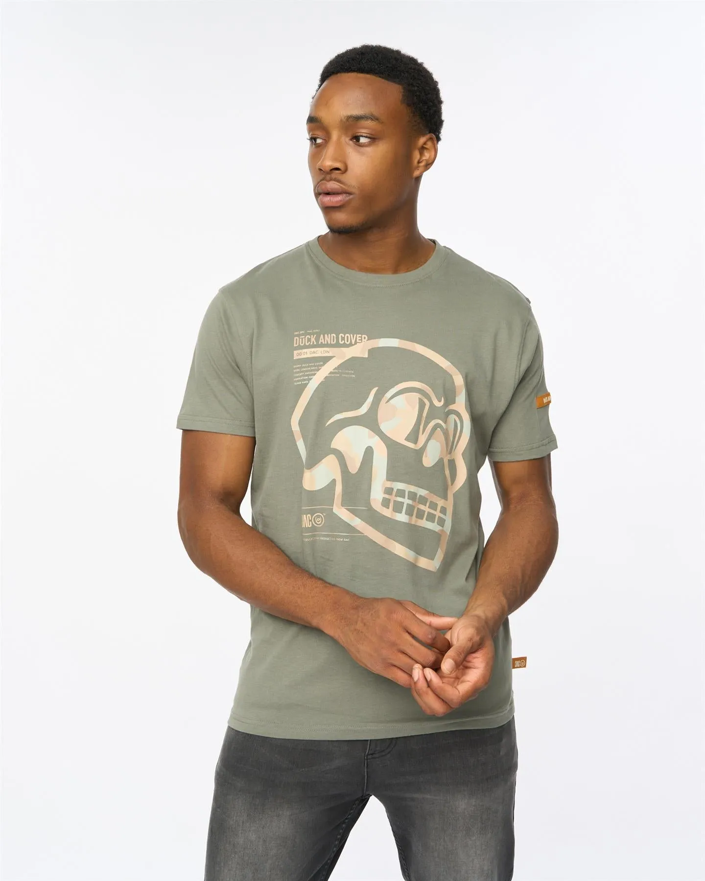 Mens Skullmatic T-Shirt Dark Olive sold by Brand Corner product image thumbnail 2