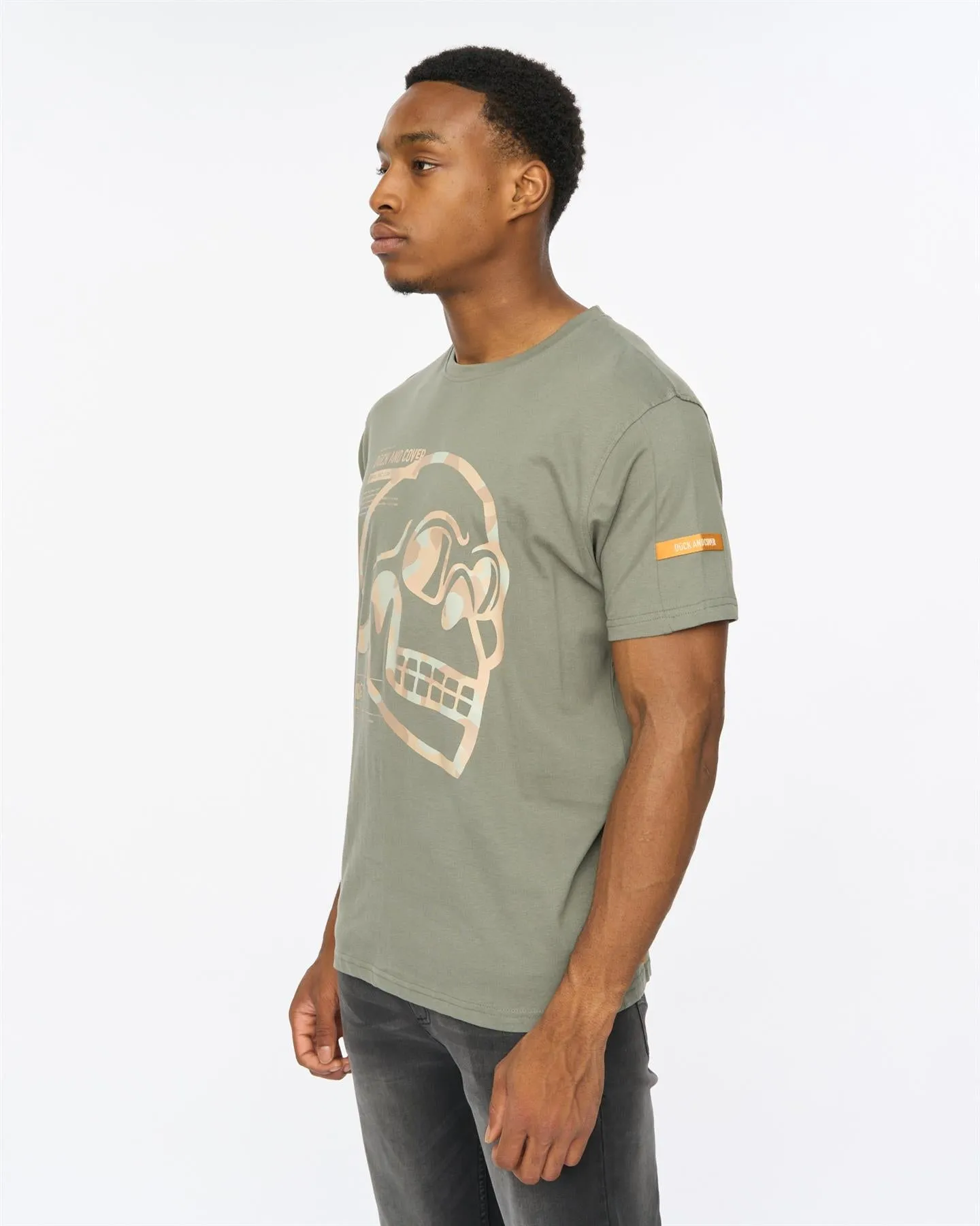 Mens Skullmatic T-Shirt Dark Olive sold by Brand Corner product image thumbnail 4