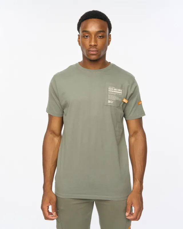 Mens Adamsberg T-Shirt Dark Olive sold by Brand Corner