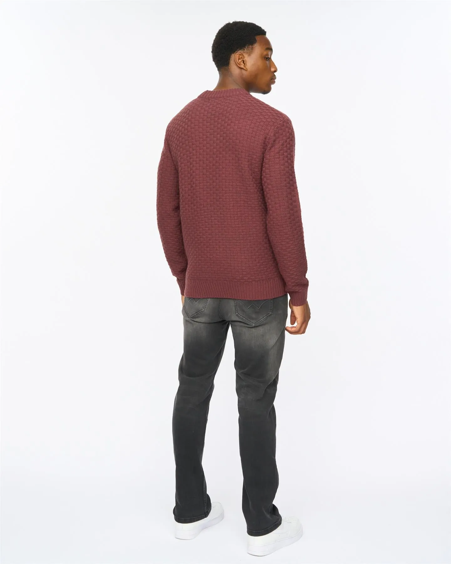 Mens Matera Textured Knit Raisin sold by Brand Corner product image thumbnail 5