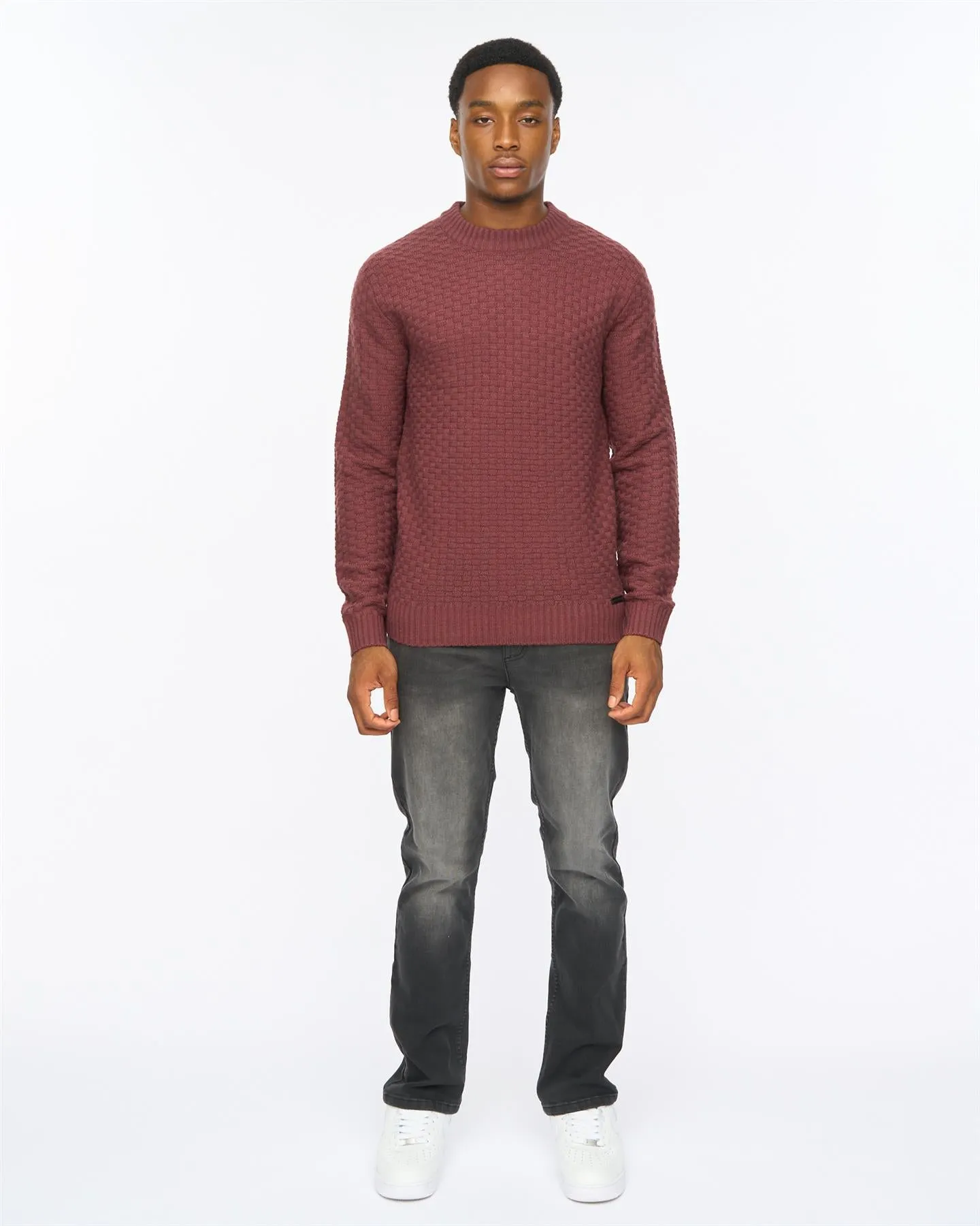 Mens Matera Textured Knit Raisin sold by Brand Corner product image thumbnail 3