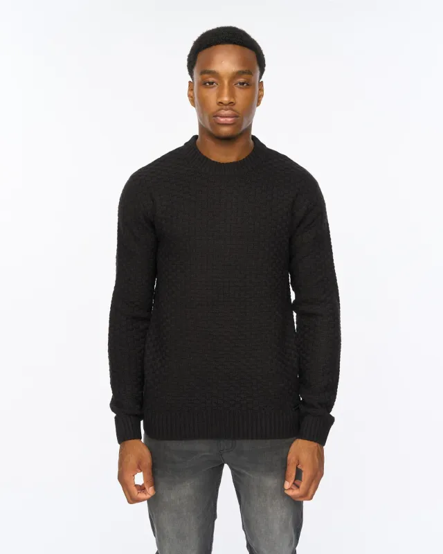 Mens Matera Textured Knit Black sold by Brand Corner
