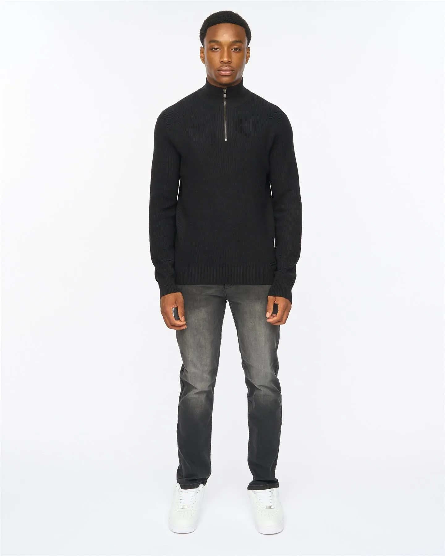 Mens Potenza 1/4 Zip Knit Black sold by Brand Corner product image thumbnail 3