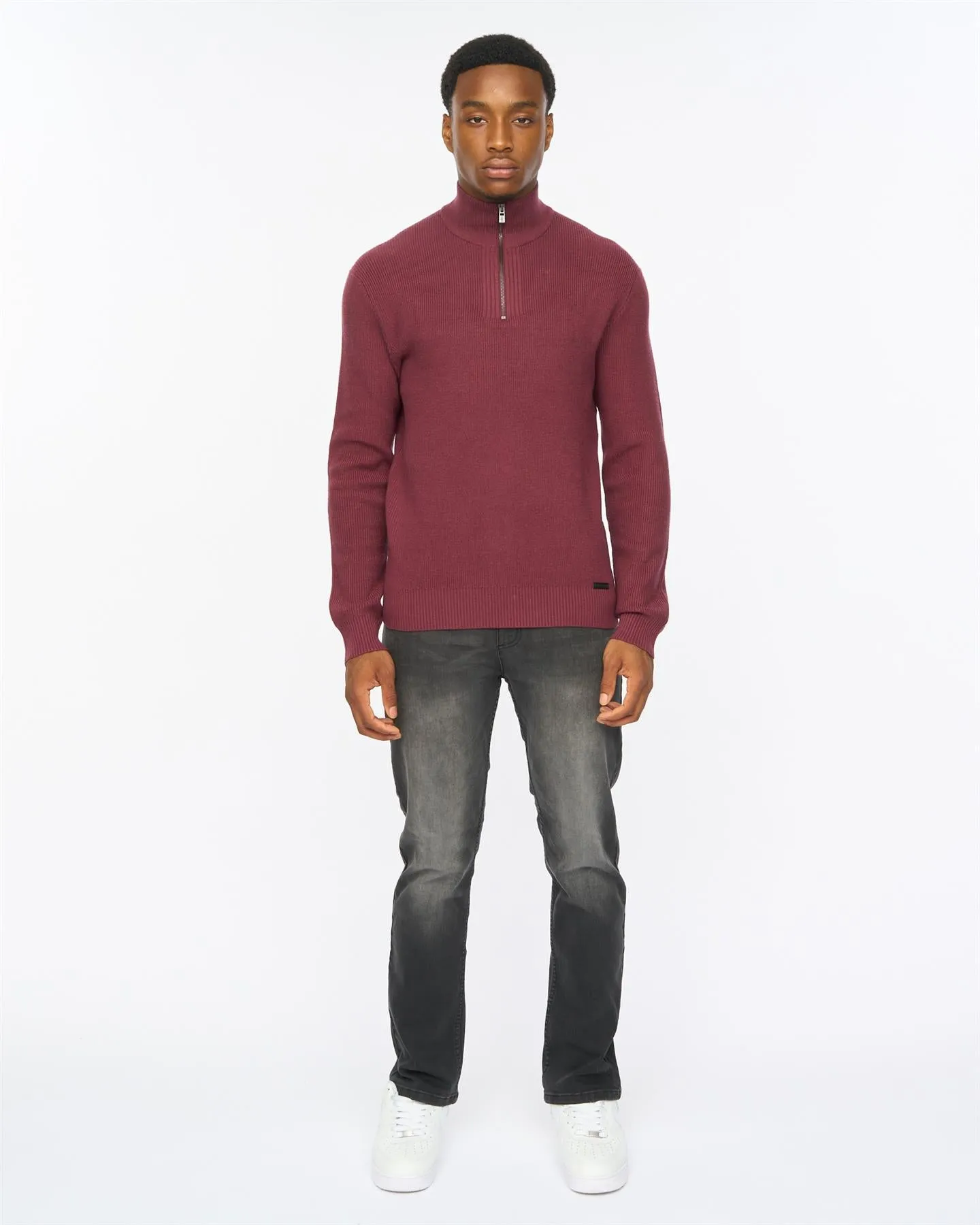 Mens Potenza 1/4 Zip Knit Raisin sold by Brand Corner product image thumbnail 3