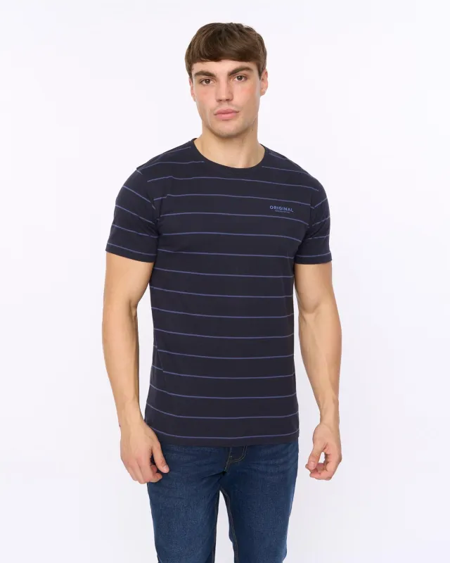 Mens Hemtowns T-Shirt Navy sold by Brand Corner