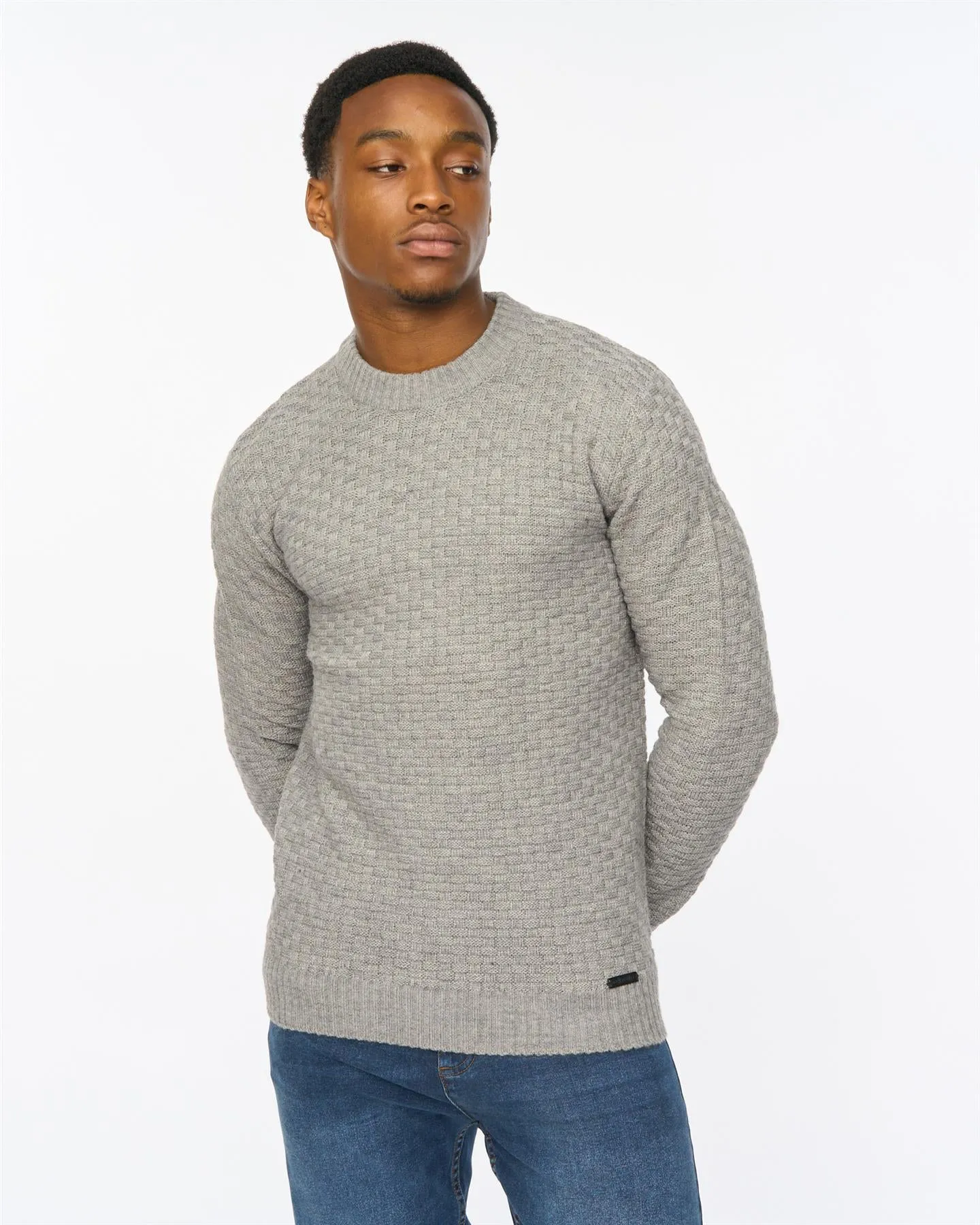 Mens Matera Textured Knit Grey Marl sold by Brand Corner product image thumbnail 2