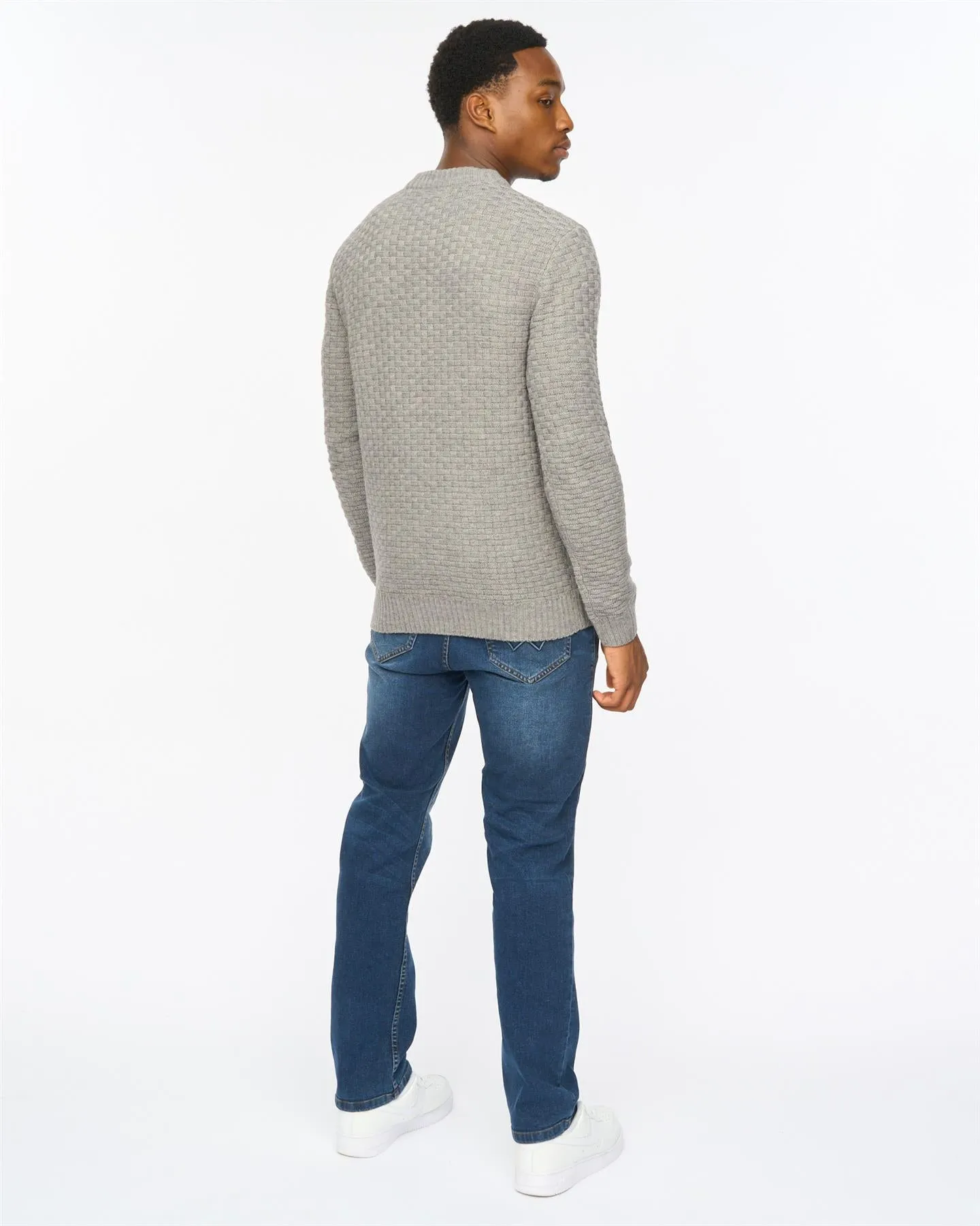 Mens Matera Textured Knit Grey Marl sold by Brand Corner product image thumbnail 5