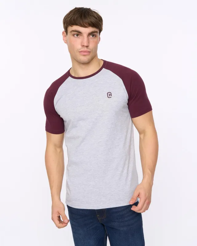 Mens Remison T-Shirt Raisin/Grey Marl sold by Brand Corner