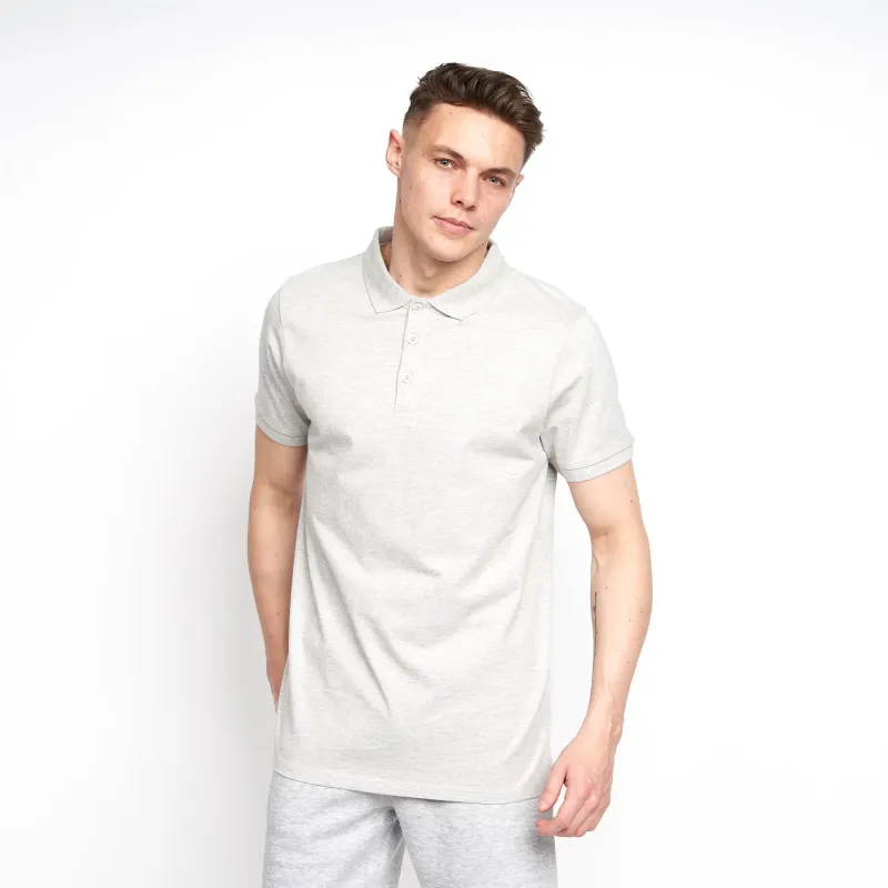 Mens Pritchard MVE Polo Grey Marl sold by Brand Corner