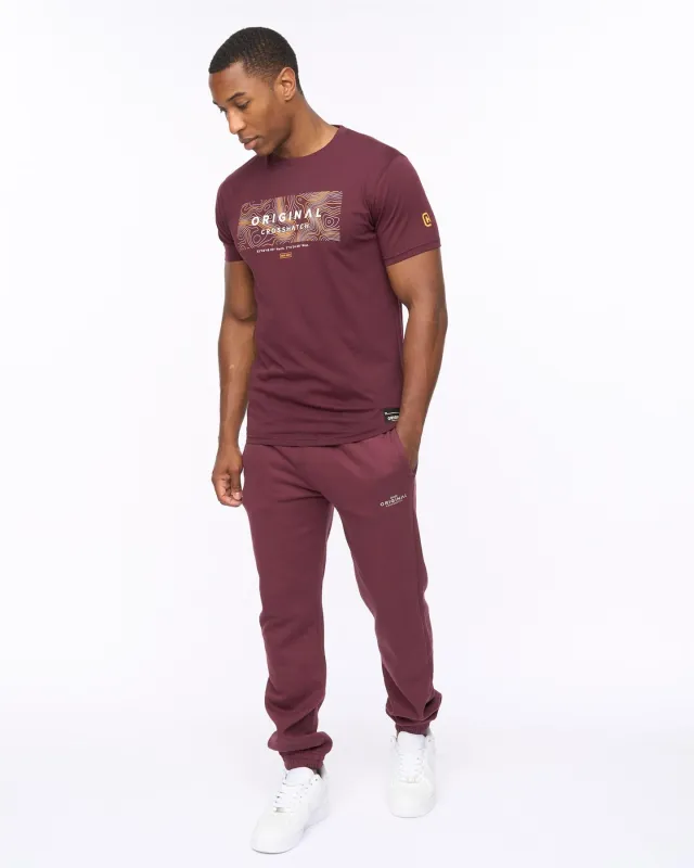 Mens Mappedout T-Shirt & Joggers Set Raisin sold by Brand Corner