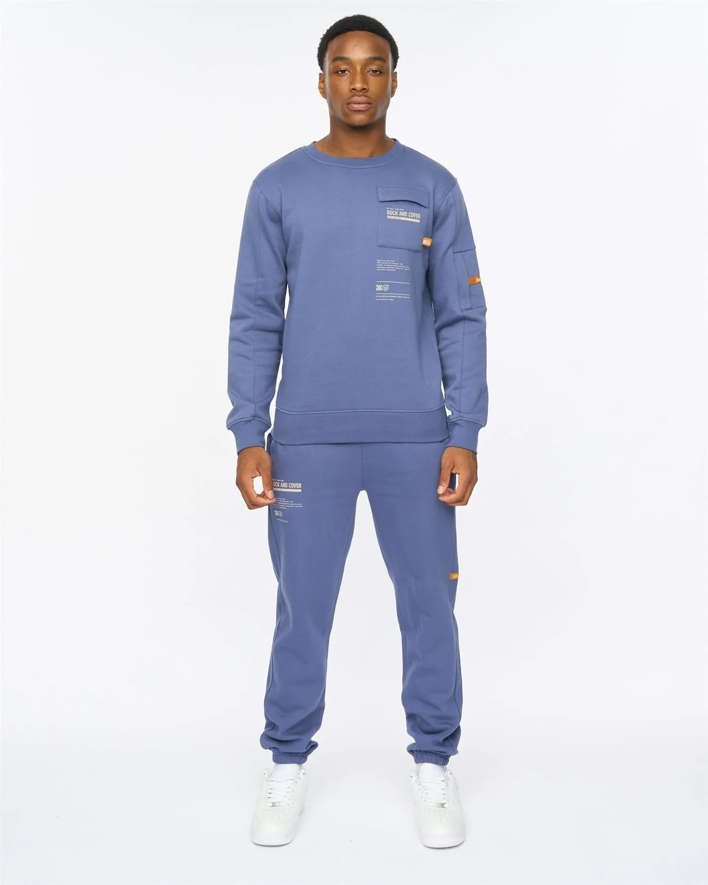 Mens Applewood Crew & Joggers Set Denim Blue sold by Brand Corner