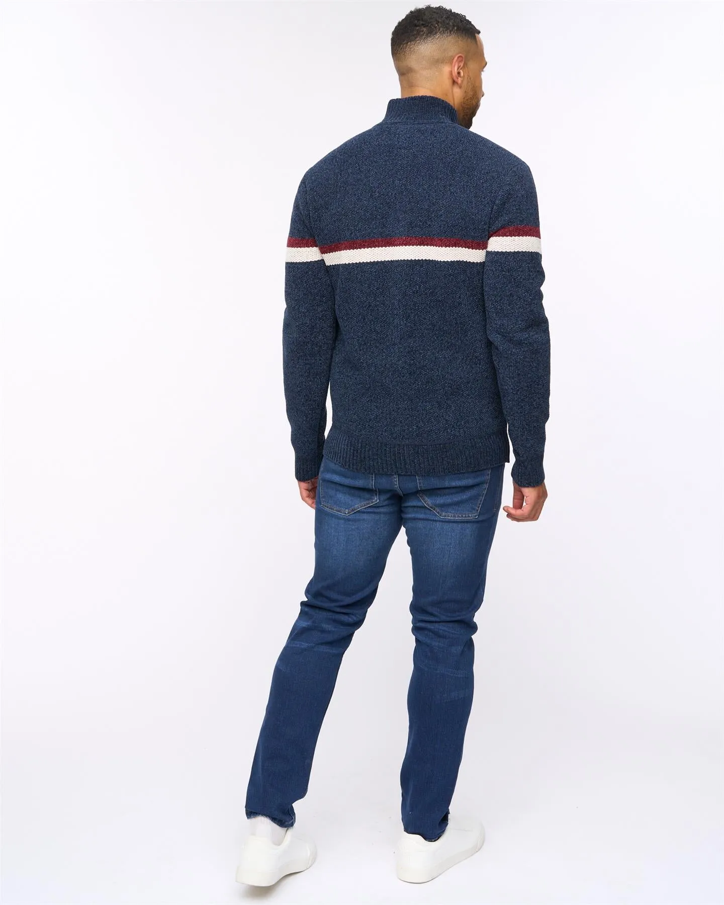 Stampton Chenille Full Zip Jumper Navy sold by Brand Corner product image thumbnail 4