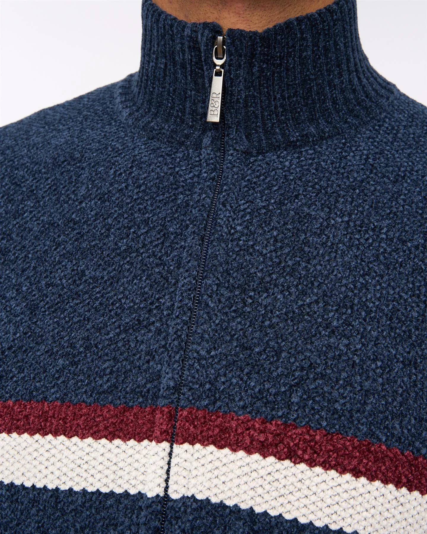 Stampton Chenille Full Zip Jumper Navy sold by Brand Corner product image thumbnail 5
