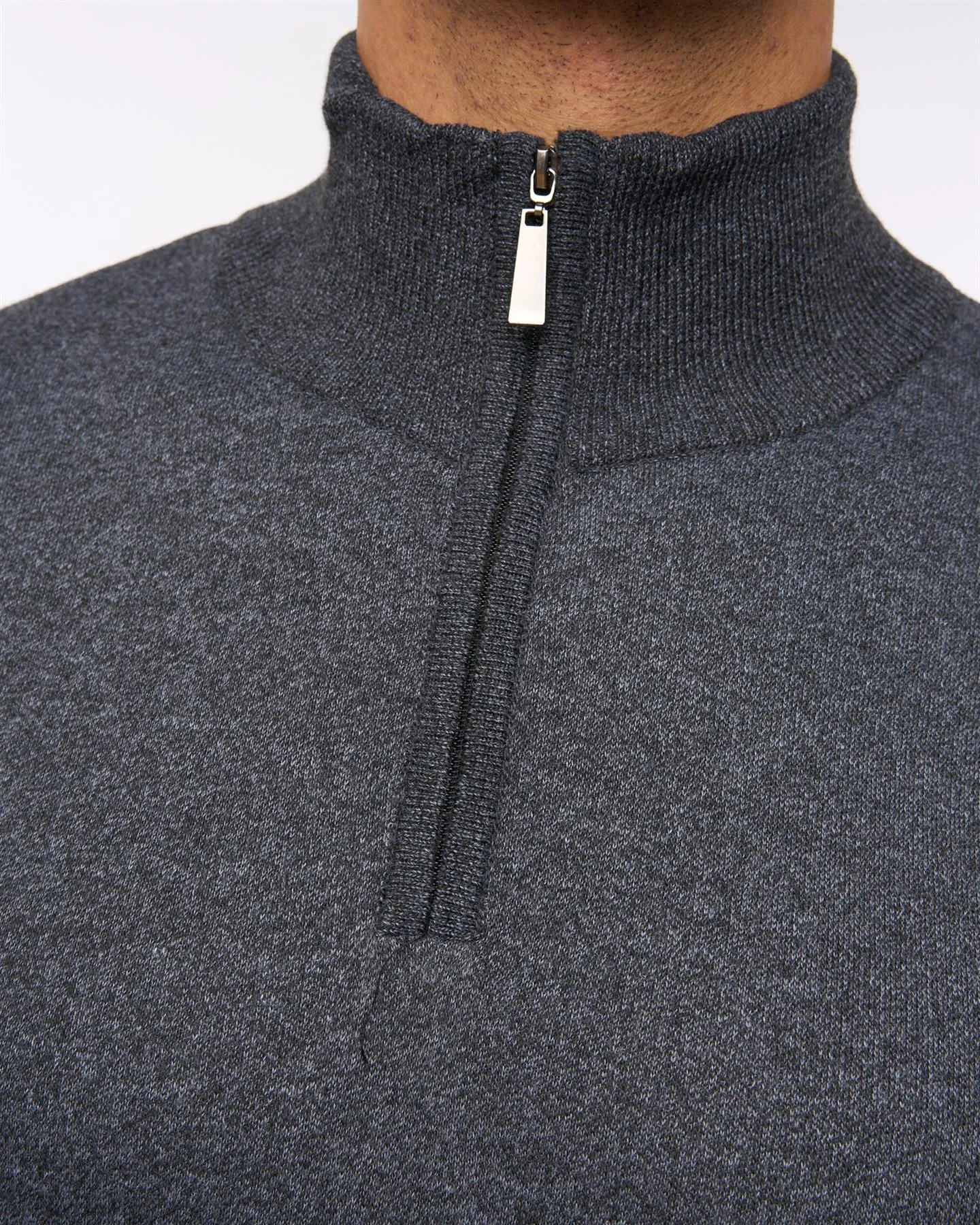 Delloway 1/4 Zip Funnel Neck Jumper Black Marl sold by Brand Corner product image thumbnail 5