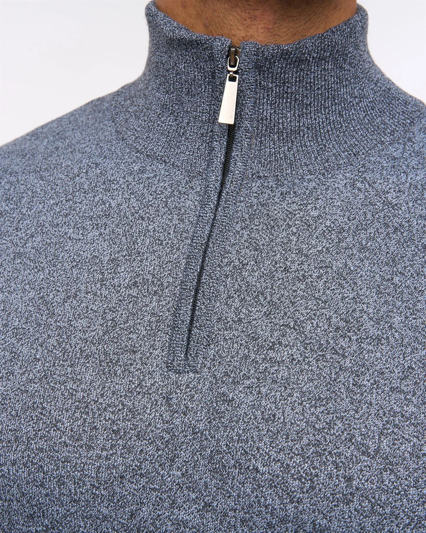 Delloway 1/4 Zip Funnel Neck Jumper Charcoal Marl sold by Brand Corner product image thumbnail 5