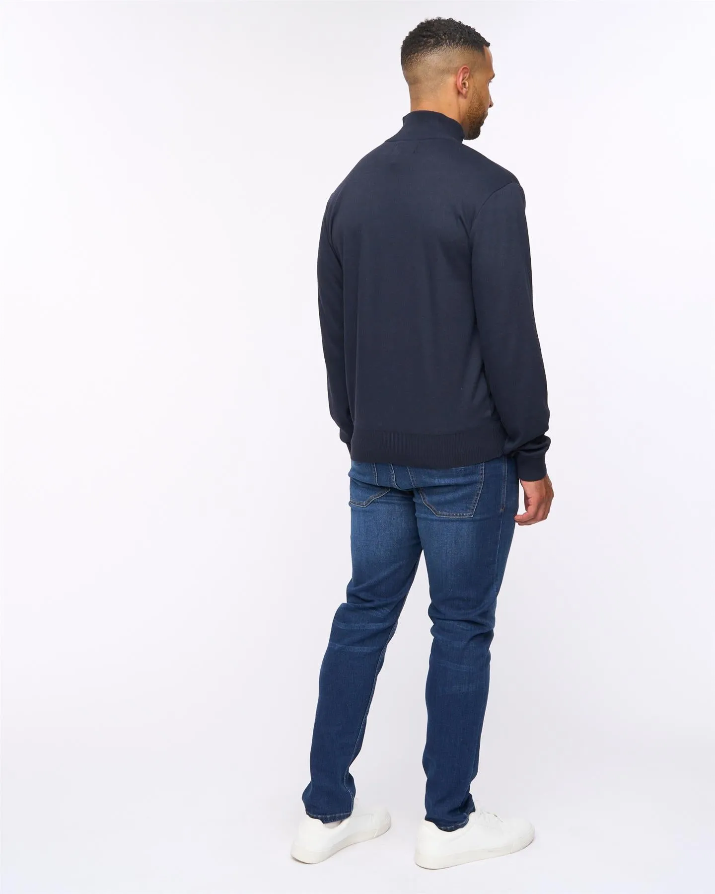 Delloway 1/4 Zip Funnel Neck Jumper Navy sold by Brand Corner product image thumbnail 4