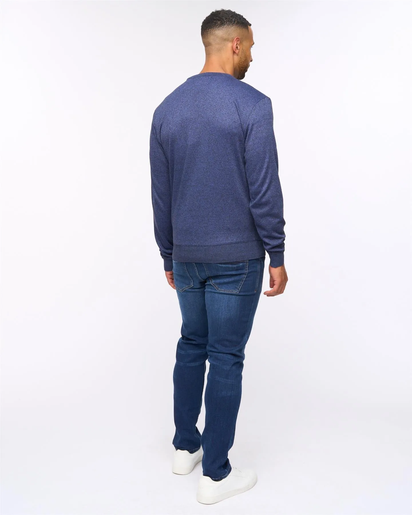 Tinworth V-Neck Jumper Navy Marl sold by Brand Corner product image thumbnail 4