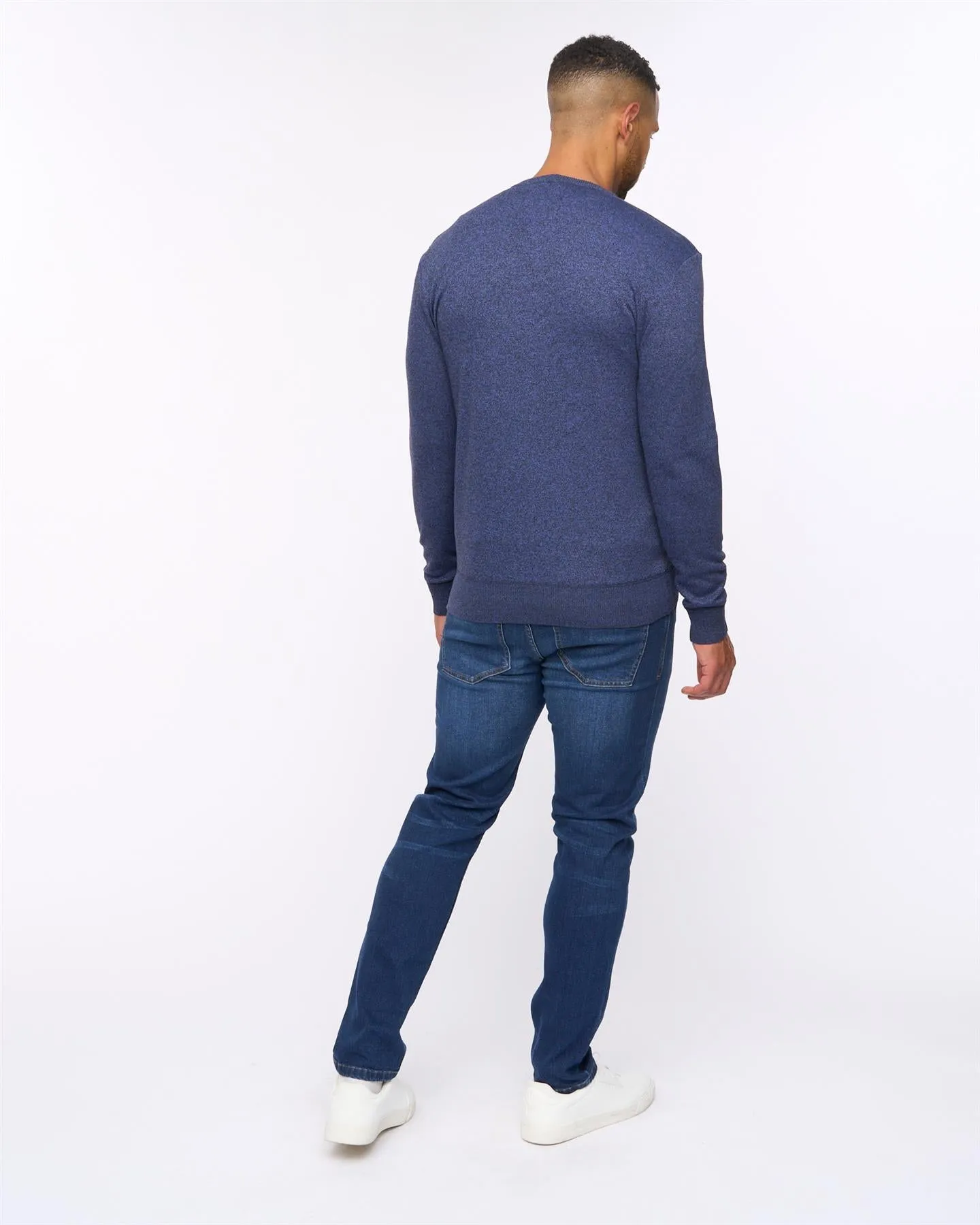 Pepston Crew Neck Jumper Navy Marl sold by Brand Corner product image thumbnail 4