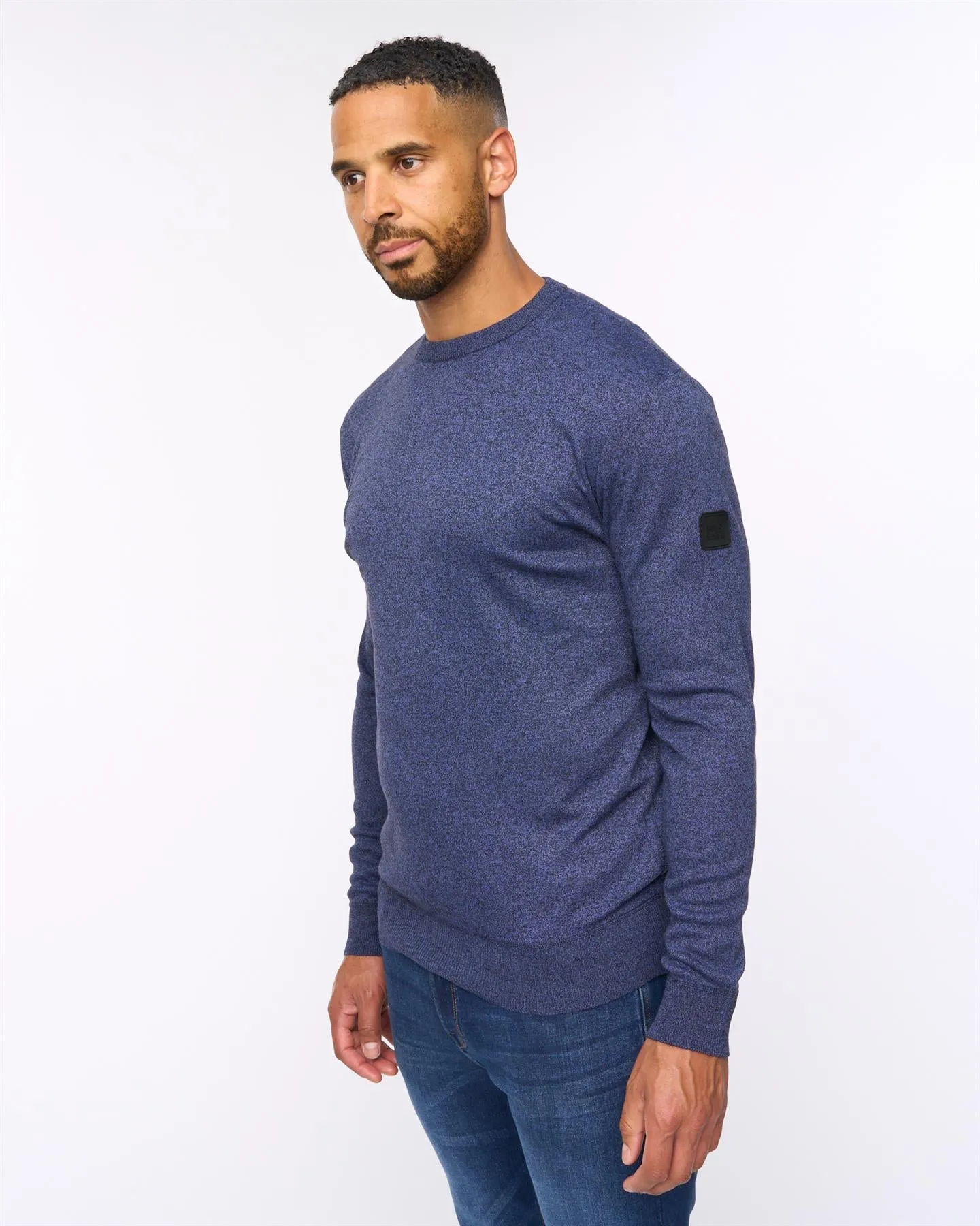 Pepston Crew Neck Jumper Navy Marl sold by Brand Corner product image thumbnail 2
