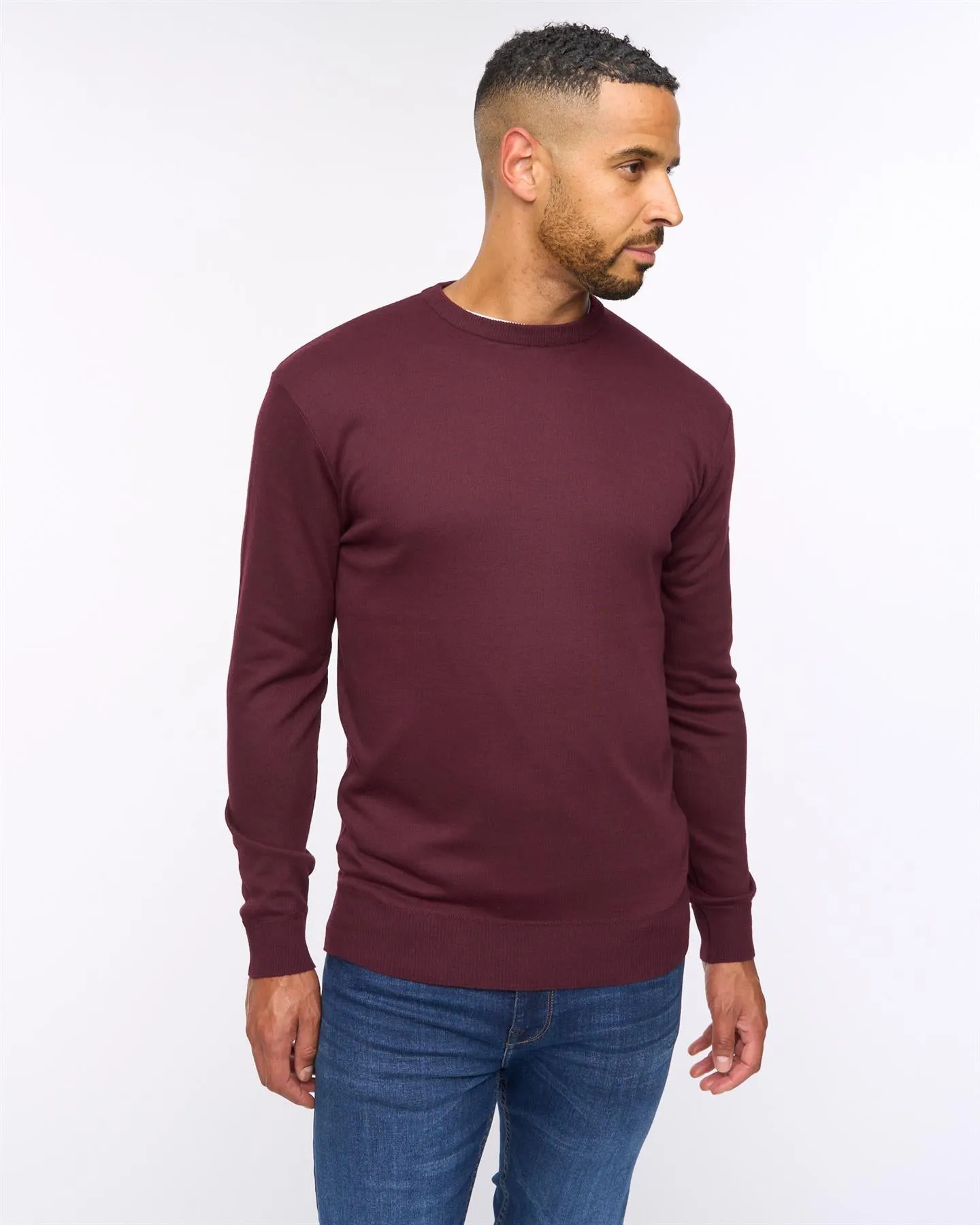 Pepston Crew Neck Jumper Burgundy Marl sold by Brand Corner product image thumbnail 2