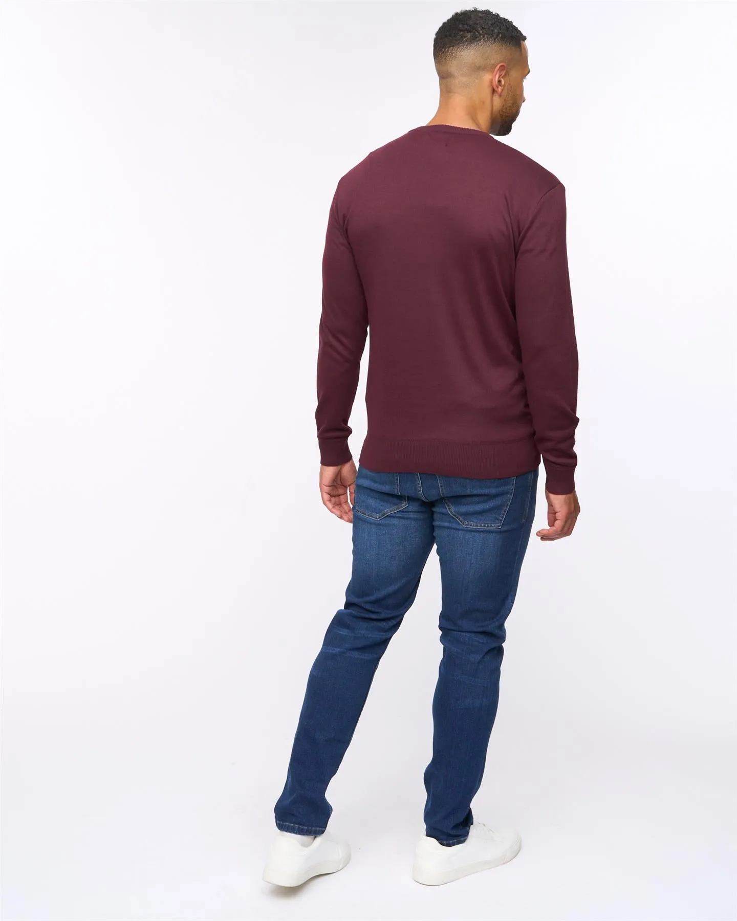 Pepston Crew Neck Jumper Burgundy Marl sold by Brand Corner product image thumbnail 4