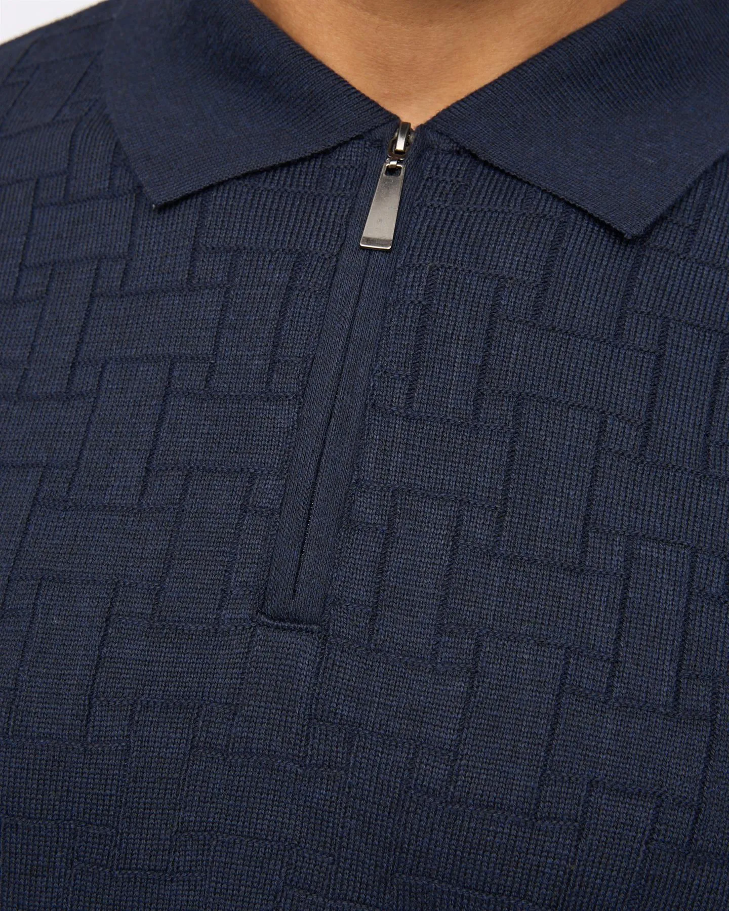 Aldrich 1/2 Zip Knit Polo Navy sold by Brand Corner product image thumbnail 5