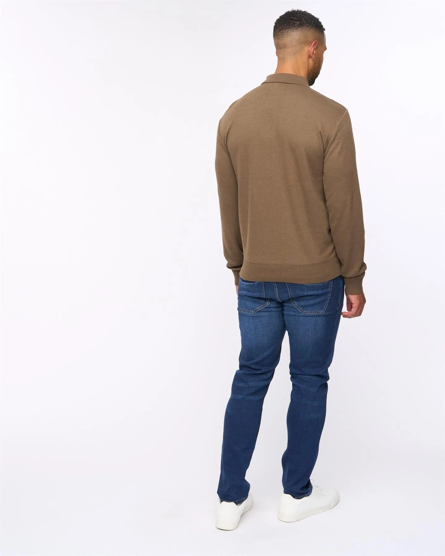 Aldrich 1/2 Zip Knit Polo Dark Taupe sold by Brand Corner product image thumbnail 4