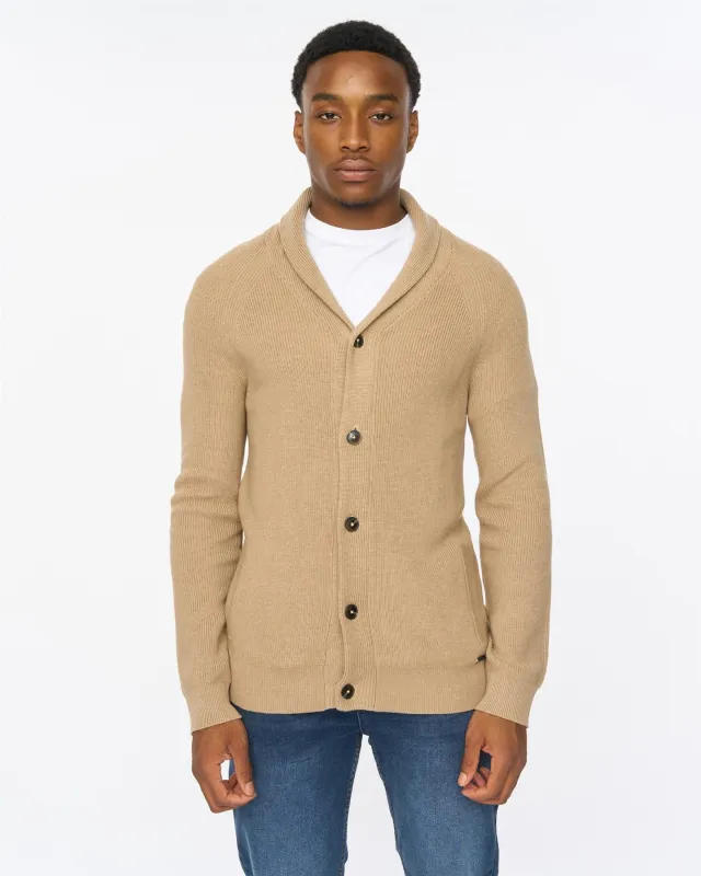 Mens Venosa Shawl Cardigan Stone sold by Brand Corner