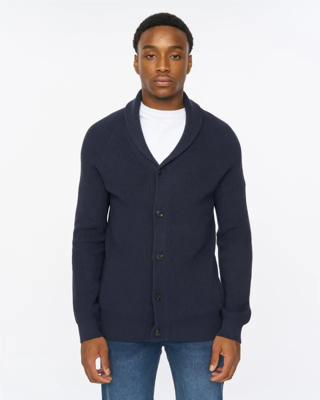 Mens Venosa Shawl Cardigan Navy sold by Brand Corner