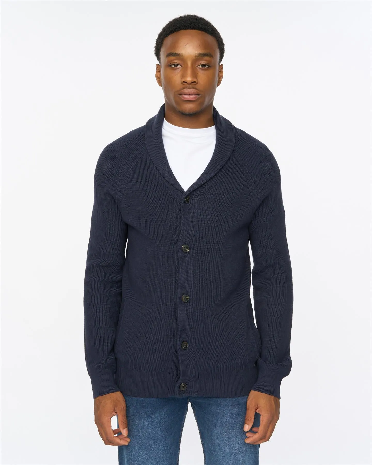 Mens Venosa Shawl Cardigan Navy sold by Brand Corner