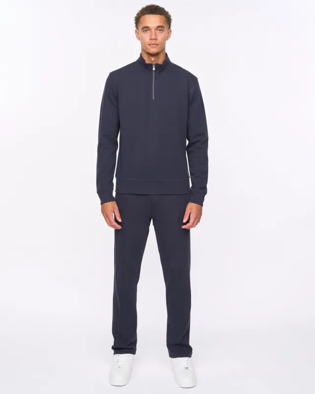 Mens Slellmoore 1/4 Zip Hoodie & Optimus Combat Joggers Set Navy sold by Brand Corner