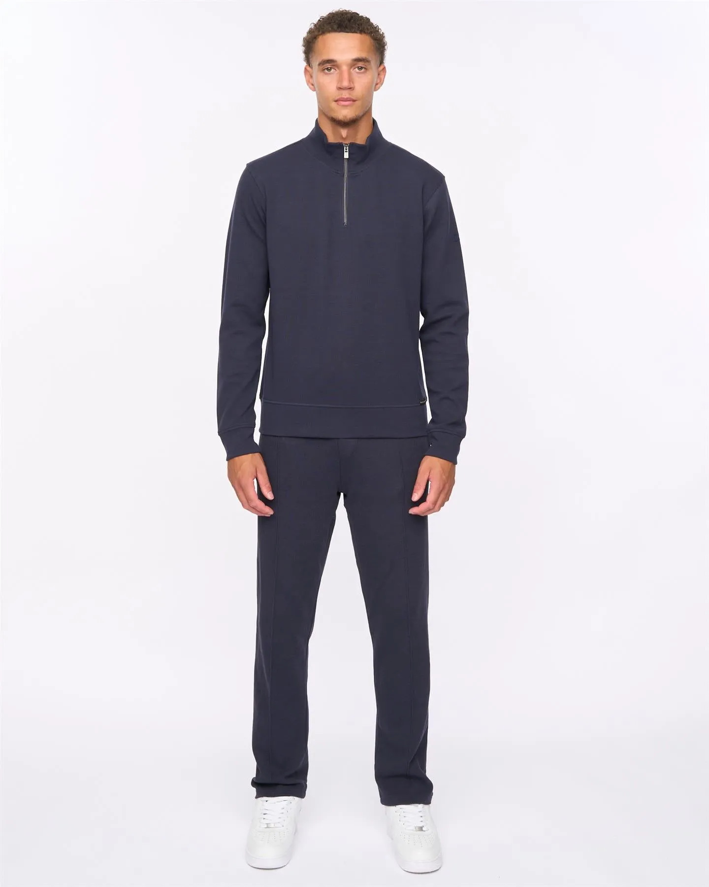Mens Slellmoore 1/4 Zip Hoodie & Optimus Combat Joggers Set Navy sold by Brand Corner