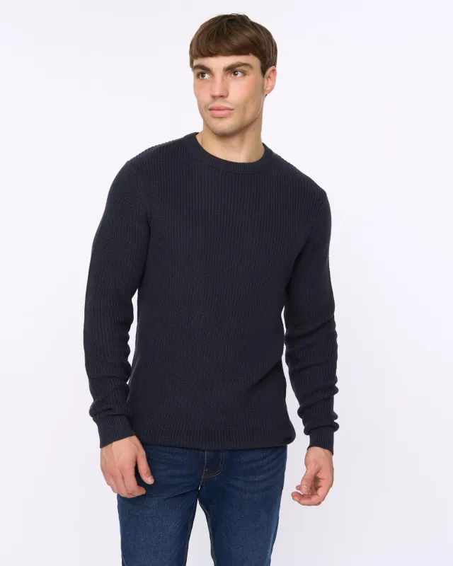 Mens Jampster Crew Knit Navy sold by Brand Corner