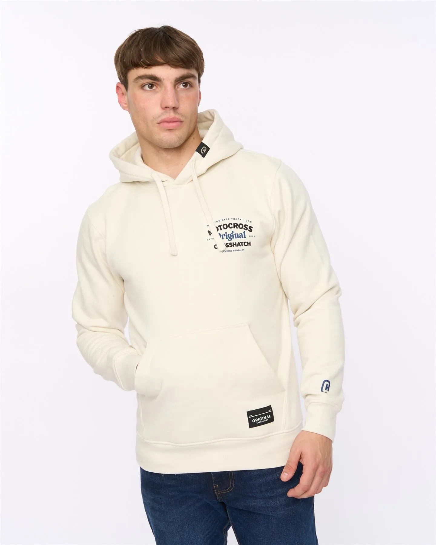Mens Motocross Hoodie Light Stone sold by Brand Corner