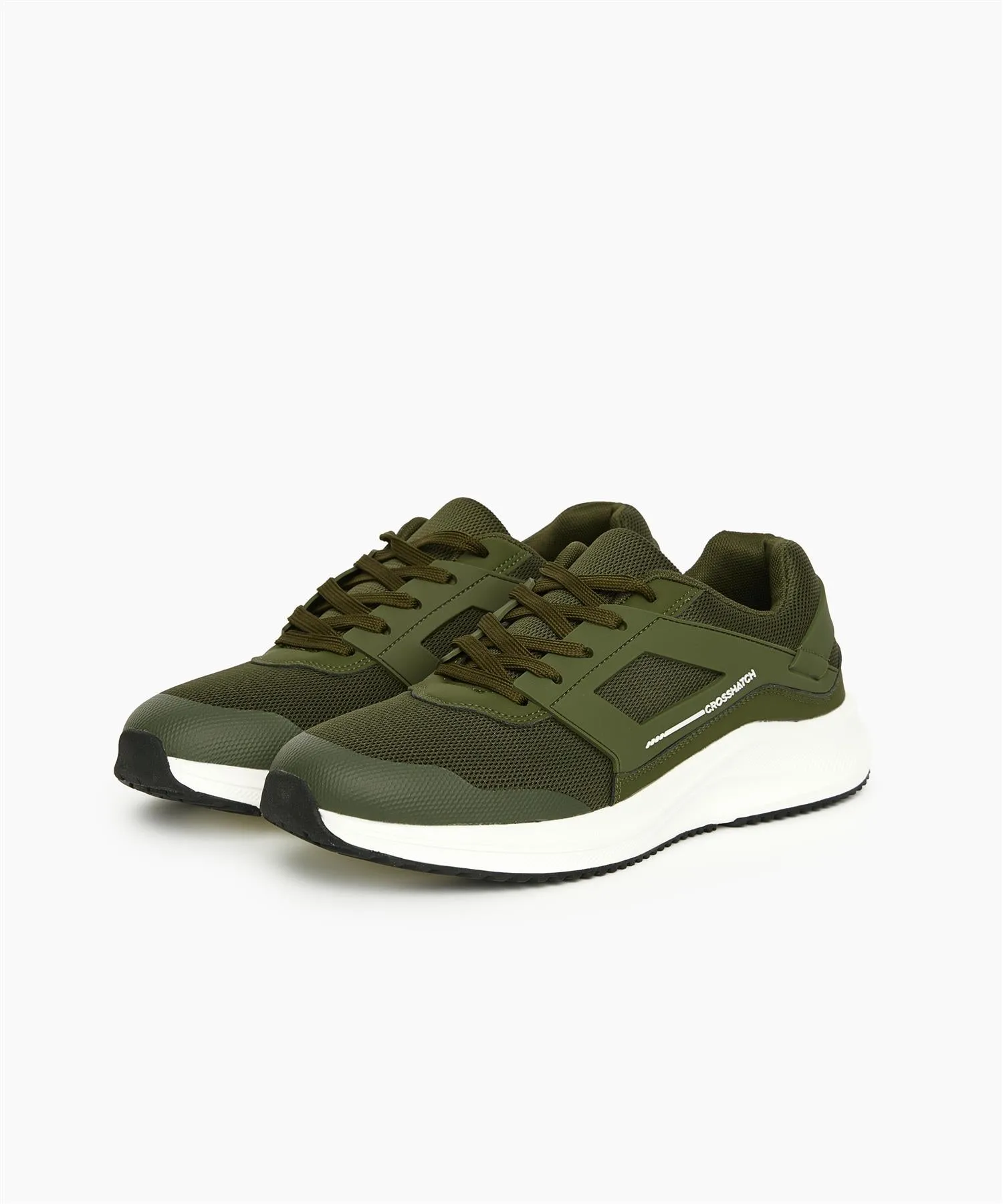 Mens Holywell Flyknit Trainers Olive/White sold by Brand Corner