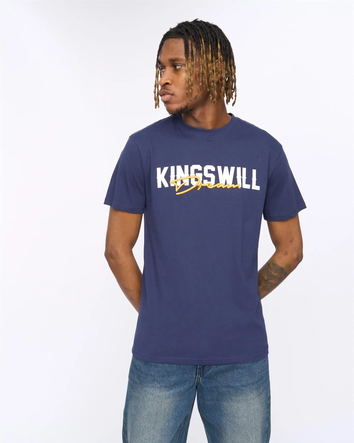 Mens Bilkie T-Shirt Navy sold by Brand Corner product image thumbnail 2