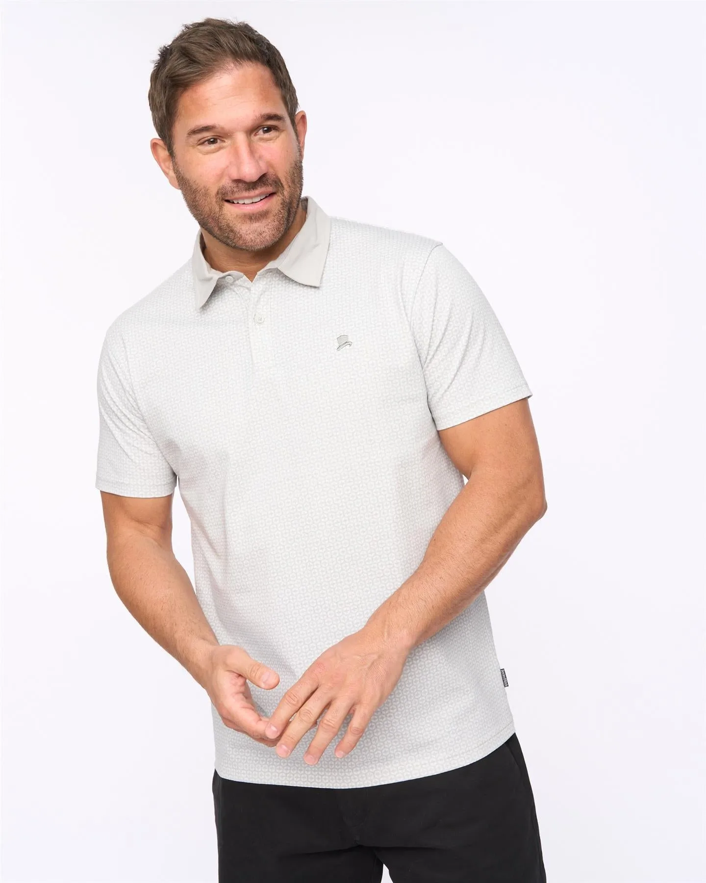 Mens Calvert Polo Light Grey sold by Brand Corner