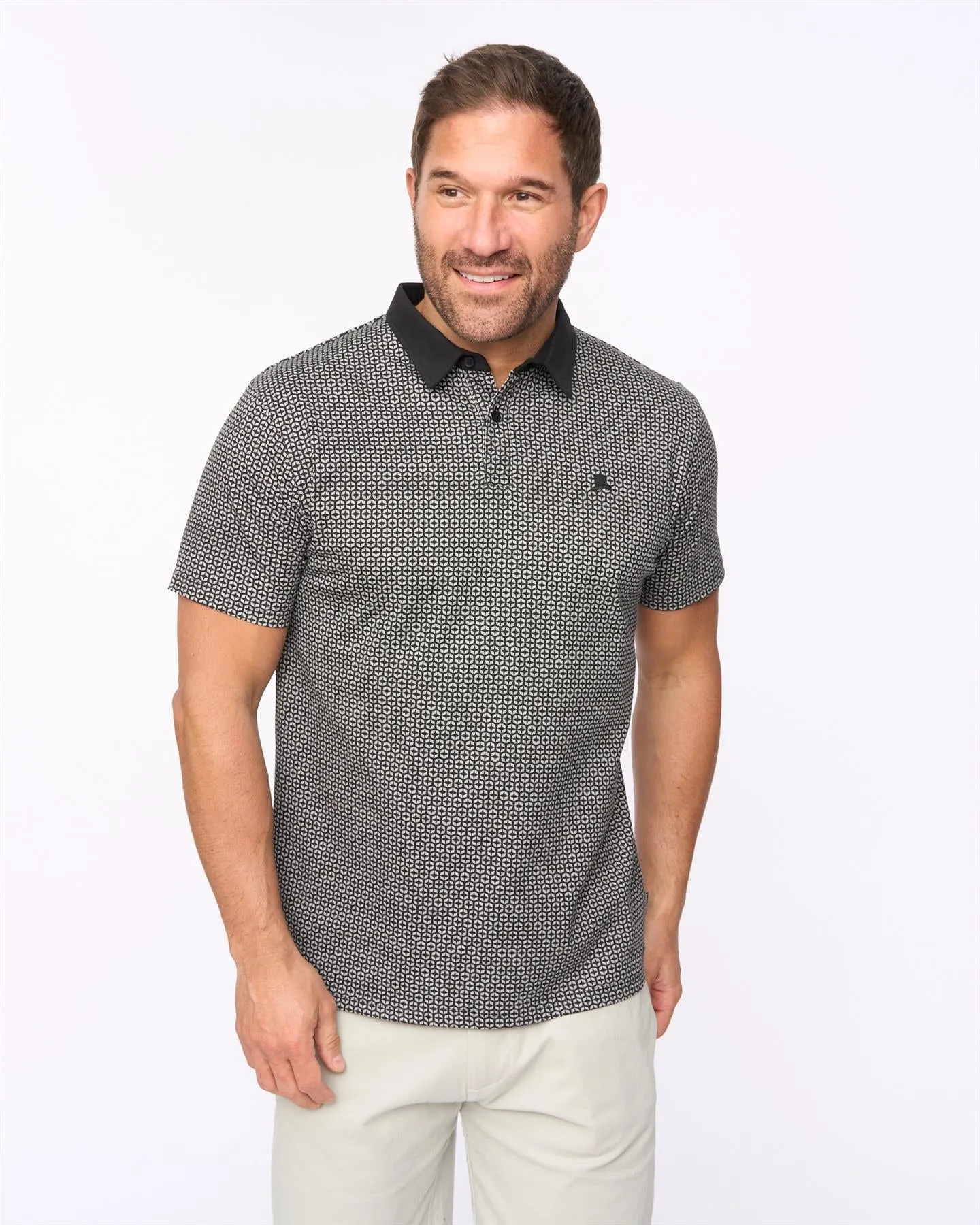 Mens Calvert Polo Black sold by Brand Corner