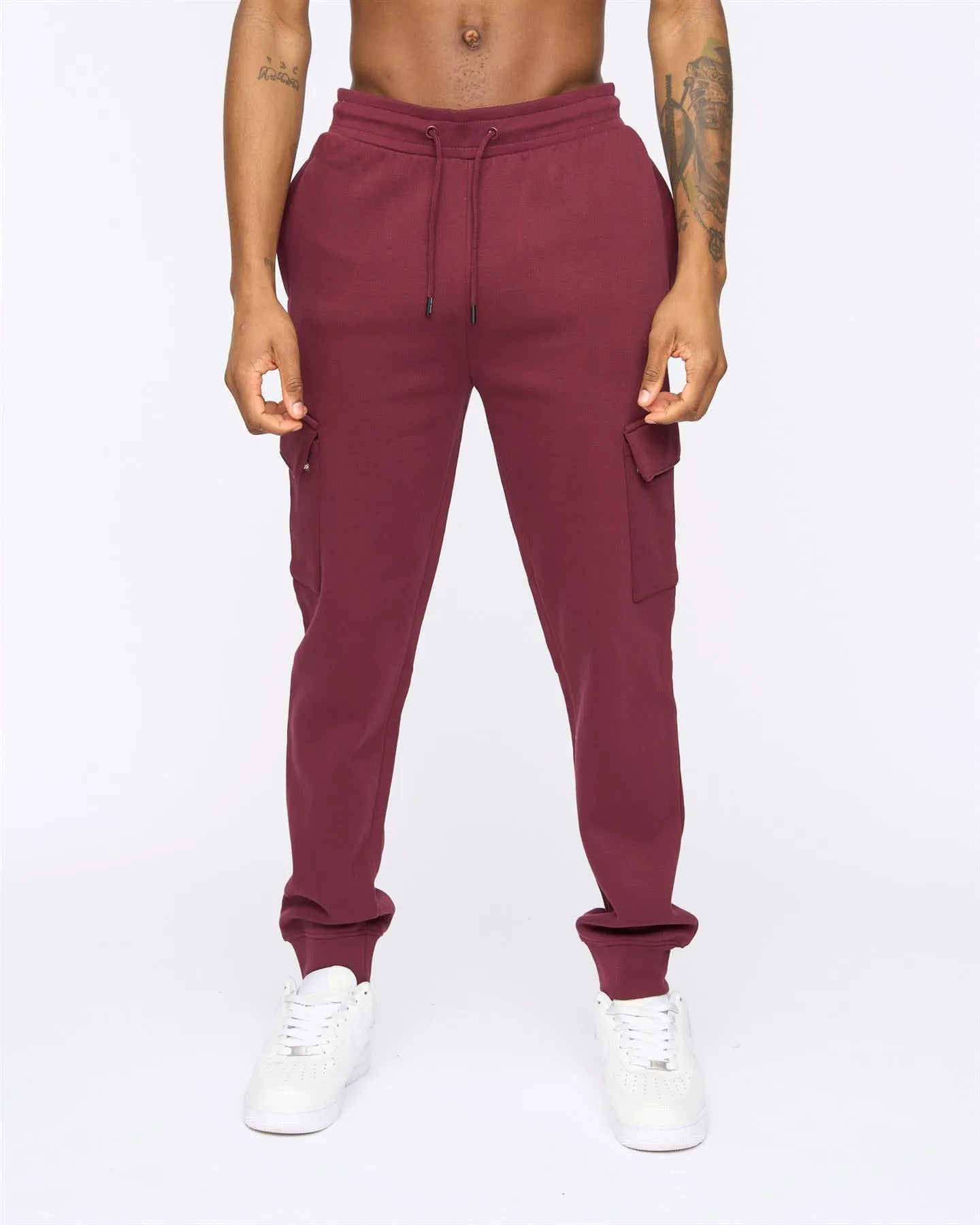 Mens Crosby Cargo Joggers Burgundy sold by Brand Corner product image thumbnail 5